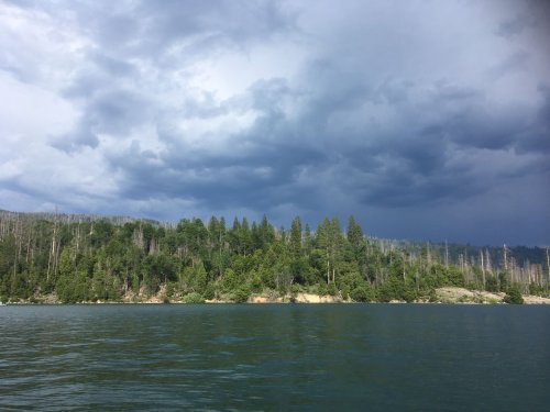 clouds over Bass Lake